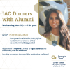 Event flyer showing the event title, date, time, and location along with a headshot of the speaker.