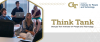 Image of people sitting together with text Think Tank, Georgia Tech Institute for People and Technology. 