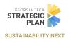 Georgia Tech Strategic Plan logo with "Sustainability Next" text underneath.