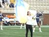 Alexa Ramirez performing with the color guard on Band Alumni Day. 