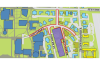 map of streetscape improvemtns along Fourth Street, Brittain Drive, Peters Parking Deck