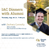 Event flyer showing the event title, date, time, and location along with a headshot of Zachary.