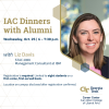 Event flyer featuring the event title, location, date, time, and headshot of the speaker.