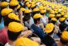 A photo showing some of the incoming students this year wearing their yellow RAT caps, a Tech tradition.