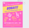 Flyer for HP and ESA boba night