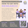 Infographic listing event details and a QR code in the bottom right corner.