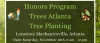 A flyer for the Honors Program tree planting volunteer event on November 18th, 2023. 