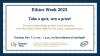 a blue border surrounds text announcing Ethics Week and a tabling event with prizes on November 7 from 11 a.m. to 1 p.m. on the walkway at Smithgall