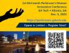 Flyer with yellow background at top and on bottom photo of McCamish Pavilion. Black silhoutee of a hand on the left side; on the right side, event details and a QR code