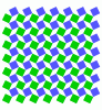 A mechanical metamaterial: a series of squares connected at their corners, which can move by flexing at the hinges where the corners are connected.