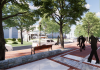 rendering of Ferst Drive Realignment and Cycle Track project