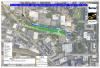 map of logistics of road detour for water line installation project