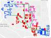 map of building status for chilled water outage 7/30/24