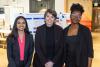 Students Diya Godavarti and Waynell Simbafo with Pamela Pollet of the School of Chemistry (middle)