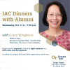 Event flyer featuring the event title, location, date, time, and headshot of the speaker.