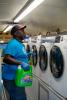 Nicky Crawford in Mobile Laundry Bus