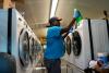 Nicky Crawford in Mobile Laundry Bus