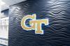 image of wall treatment in swim and dive locker room georgia tech