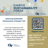 flyer with QR code to register for the Campus Sustainability Forum on October 23 from 8.30 am-1pm. Registration link also included in event text. 
