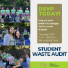 student waste audit graphic, rsvp today