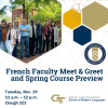 event graphic for French Faculty Meet & Greet on 11-19-24