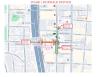 Pedestrian detour route for milling and paving of Fifth Street.
