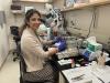 Farzaneh Najafi, assistant professor in the School of Biological Sciences at Georgia Tech, conducting research in her lab.