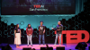 Tanisha Chawdhury (2nd from left) on stage at the 2024 TED AI San Francisco hackathon.