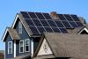 House with solar panels on the roof