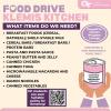 Flyer for the Klemis Kitchen food drive in February 2025