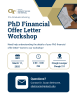 image of a calculator and document in upper right corner with a gold and blue hexagon background.  Main text has words and three gold edged boxes with the date of the event, the time, and the location (one per box). Bottom third is a blue background with white text and a blue envelope with the contact info. 