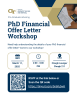 image of a calculator and document in upper right corner with a gold and blue hexago background.  Main text has words and three gold edged boxes with the date of the event, the time, and the location (one per box). Bottom third is a blue background with white text and a blue envelope with the contact info. 