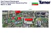 Map of logistics for paving of Third, Fourth, and Williams streets