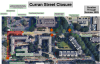map of planned street closures for Curran Street residence hall construction