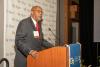 Pearson is pictured speaking at a 2023 Ivan Allen College of Liberal Arts event.