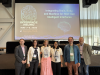 InterfaceNeuro was hosted by Georgia Tech's Neuro Next Initiative, the precursor to the forthcoming Interdisciplinary Research Institute, the Institute for Neuroscience, Neurotechnology, and Society. Some members of the organizing committee include (from left to right) Chris Rozell, Michelle LaPlaca, Sarah Peterson, Punya Mardhanan, Jeffrey Markowitz, and Garrett Stanley.