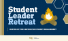 Navy graphic with white text and illustrated bonfire
