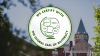 The Global Seal of Biliteracy logo over a photo of Tech Tower.