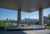 Image of Science Square sign with Atlanta skyline