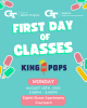 Flyer for the Honors Program Explore King of Pops event on August 18th, 2025