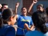 Students cheering at sporting event