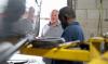 This image shows Ray Butler and one of the employee's at Butler's Tire & Lube a long-standing business in Pembroke, Georgia