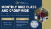 Free Monthly Bike Class Digital Sign with event information.