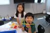 Students working on LEGO project during Savannah Saturday STEAMlab