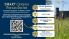 Schedule infographic with upcoming SMART Campus Forum Dates: August 14 - Sustainable Campus Mobility; September 18: Water Management.