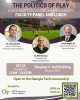 A flyer promoting the Sports Faculty Panel and Lunch on October 23rd, 2025. The event is hosted by the GT John H. Martinson Honors Program