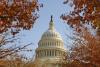 Photo of the U.S. Capital Building in the fall. 