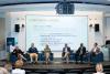 Moderator Lizanne DeStefano with panelists Georgia Rep. Matt Dubnik, Leigh McCook, Bert Reeves, Norman "Storm" Robinson III, and Rick Clark. 