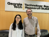 Shazia, the Carter Center Digital Democracy Fellow, with Michael Best, Executive Director of the Institute for People and Technology