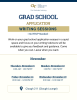 Flyer for Grad School writing Session